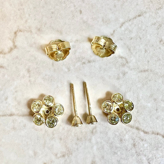 Convertible 18 Karat Yellow Gold 2.25 Carats Yellow Diamond Halo Stud Earrings By Carvin French - WeilJewelry