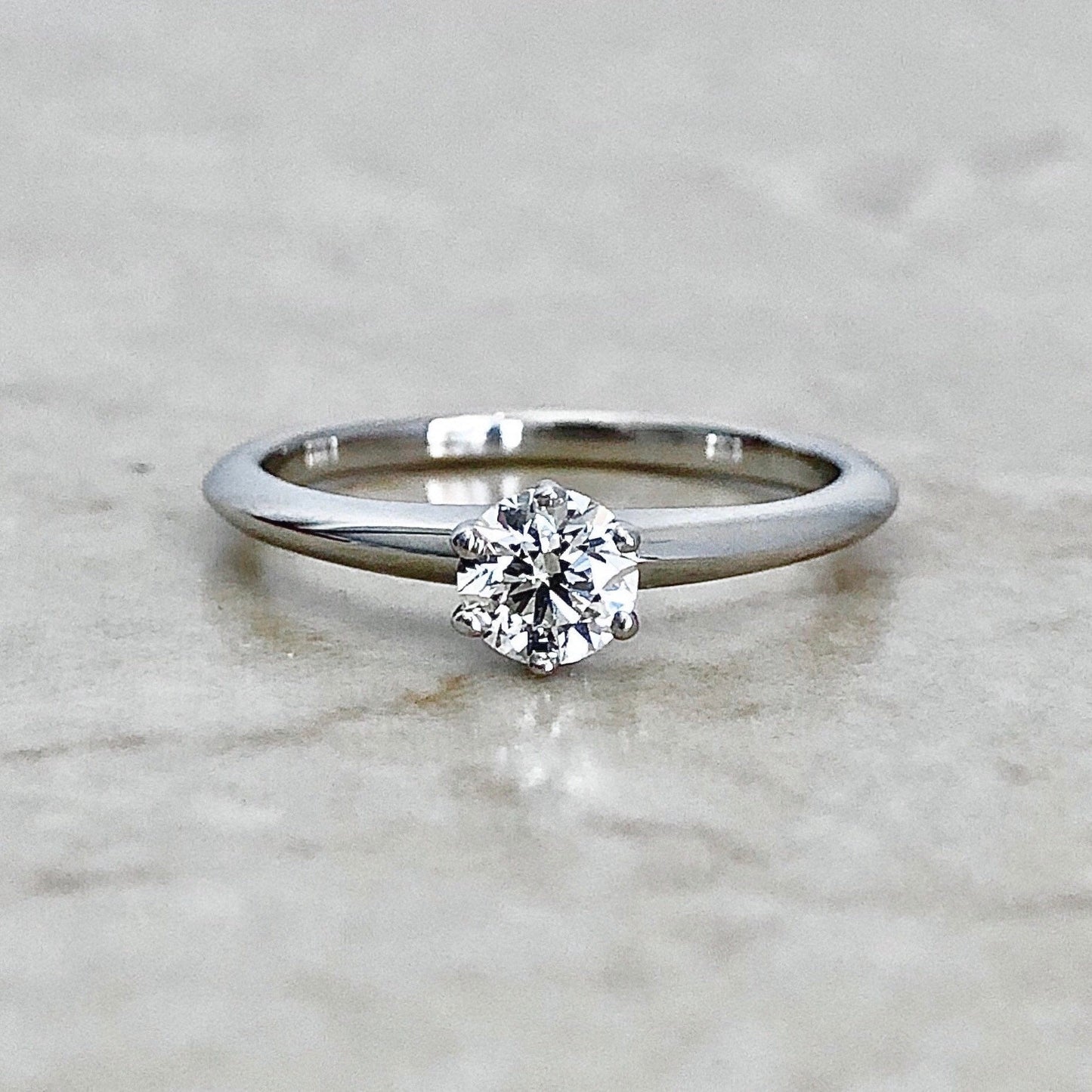 Tiffany & Co. Platinum Diamond Engagement Ring - Diamond Solitaire Ring - Promise Ring - Anniversary Ring - Best Gift For Her