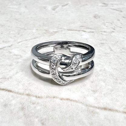 Fine 14 Karat White Gold Diamond Heart Ring - WeilJewelry