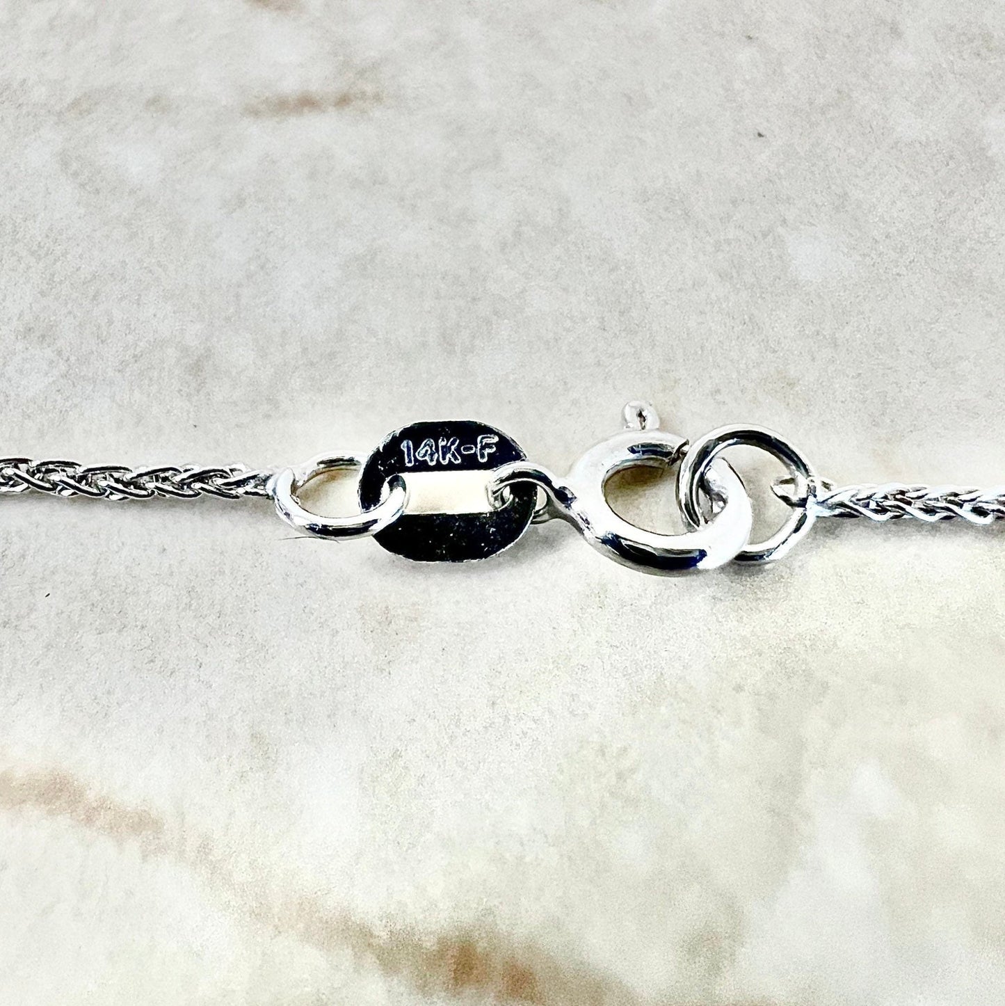 CLEARANCE 40% OFF - Fine 14 Karat White Gold Sapphire & Diamond Three - Stone Pendant Necklace - WeilJewelry