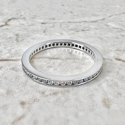 Fine Handcrafted Platinum Round Diamond Eternity Band Ring By Carvin French - Anniversary Ring - Best Gift For Her - Jewelry Sale