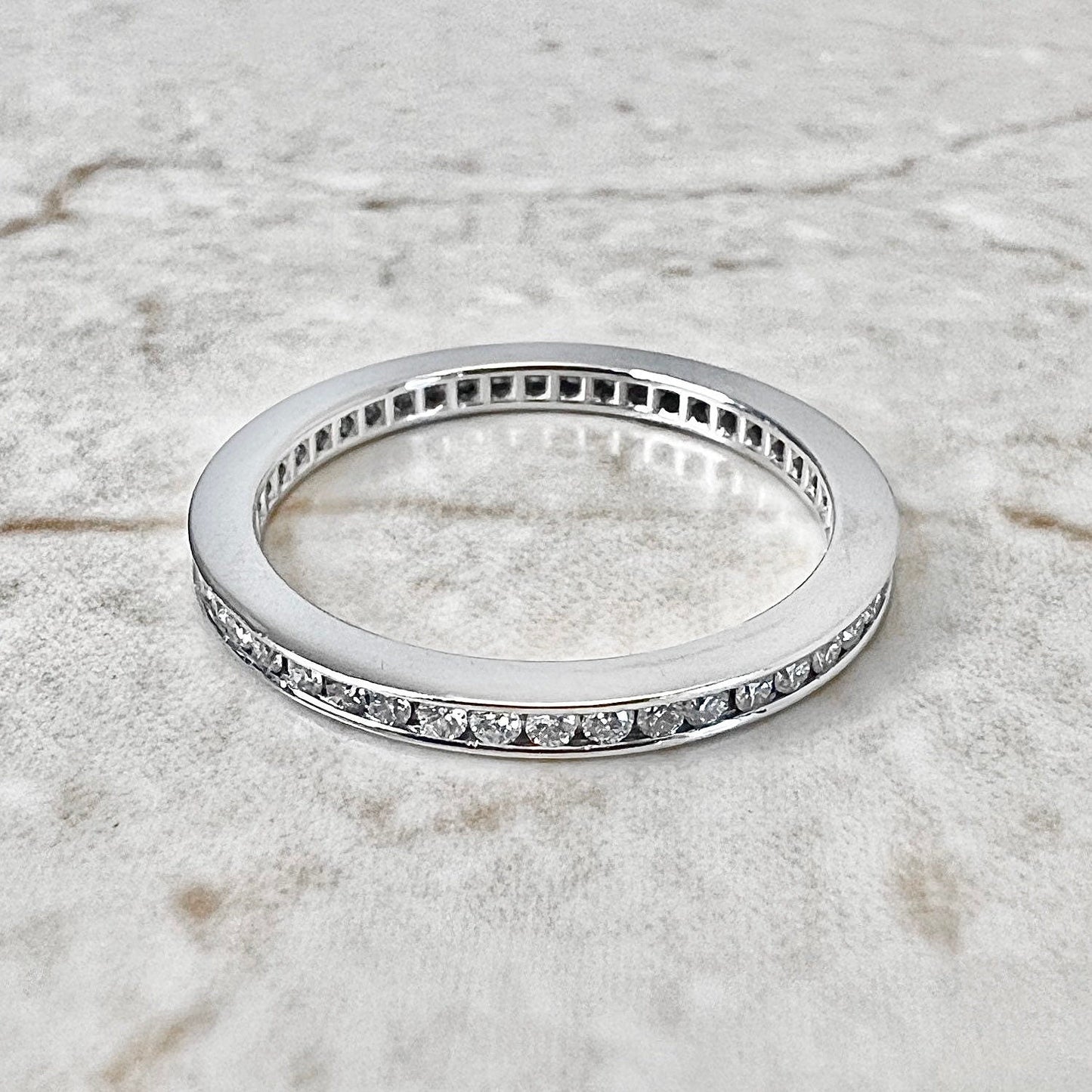 Fine Handcrafted Platinum Round Diamond Eternity Band Ring By Carvin French - Anniversary Ring - Best Gift For Her - Jewelry Sale