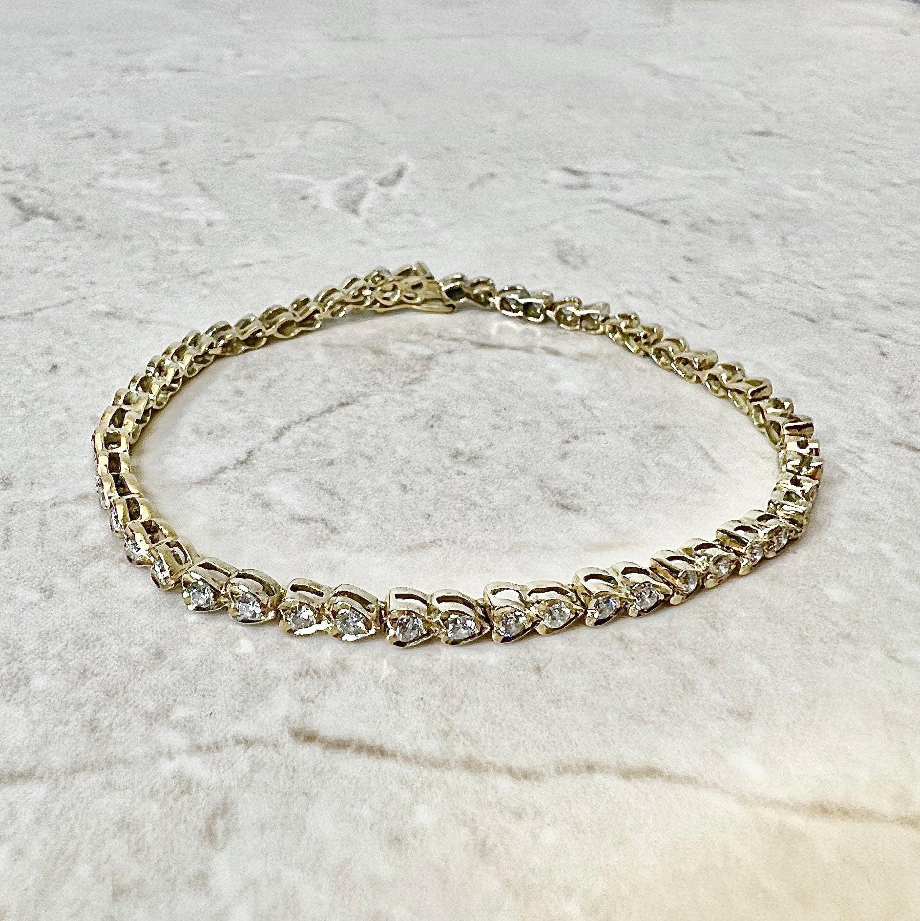 14KYG Vintage Diamond Bracelet