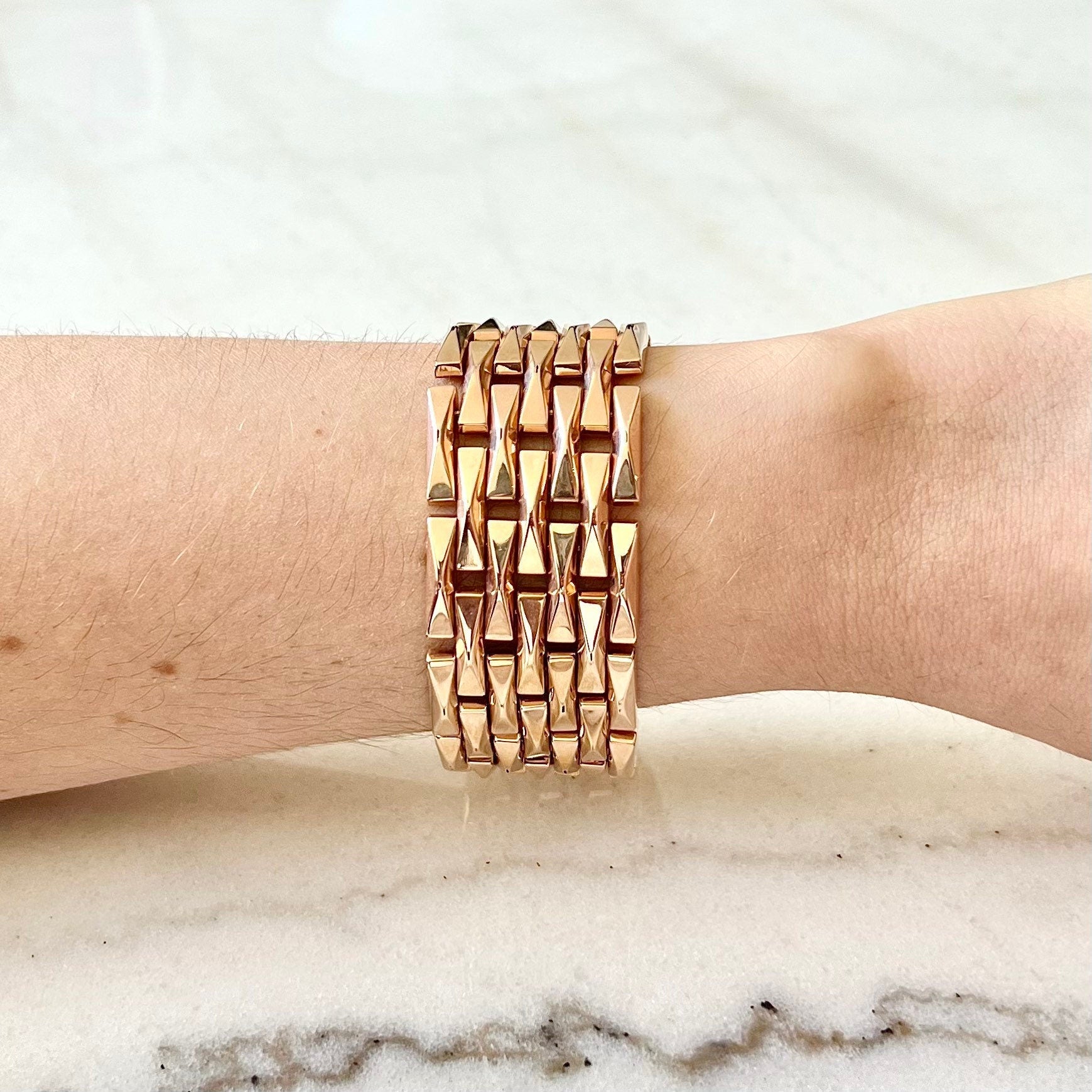 Vintage rose sale gold bracelet