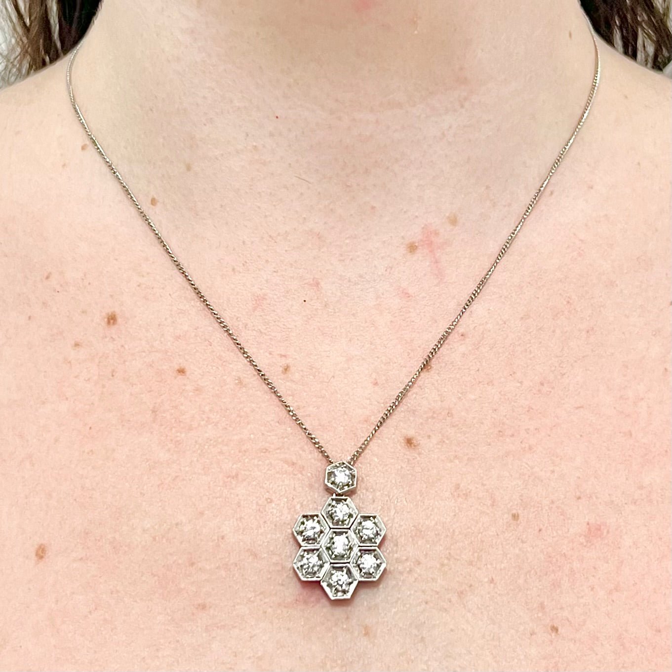 Handcrafted 18 Karat White Gold 1.20 Carat Diamond Snowflake Pendant Necklace By Carvin French - WeilJewelry