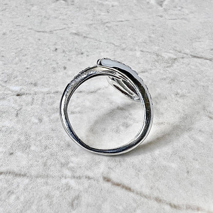 14K Artistic Diamond Cocktail Ring - White Gold - April Birthstone - Promise Ring - Anniversary Ring - Birthday Gift For Her - Jewelry Sale