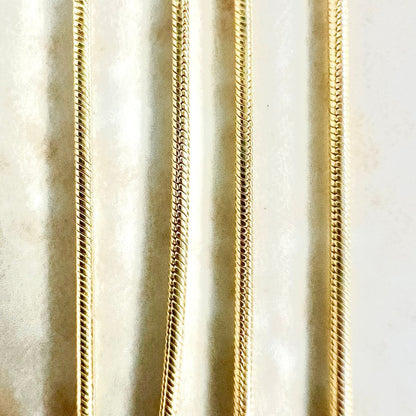 Italian 14 Karat Yellow Gold 20 Inch Snake Chain Necklace - WeilJewelry