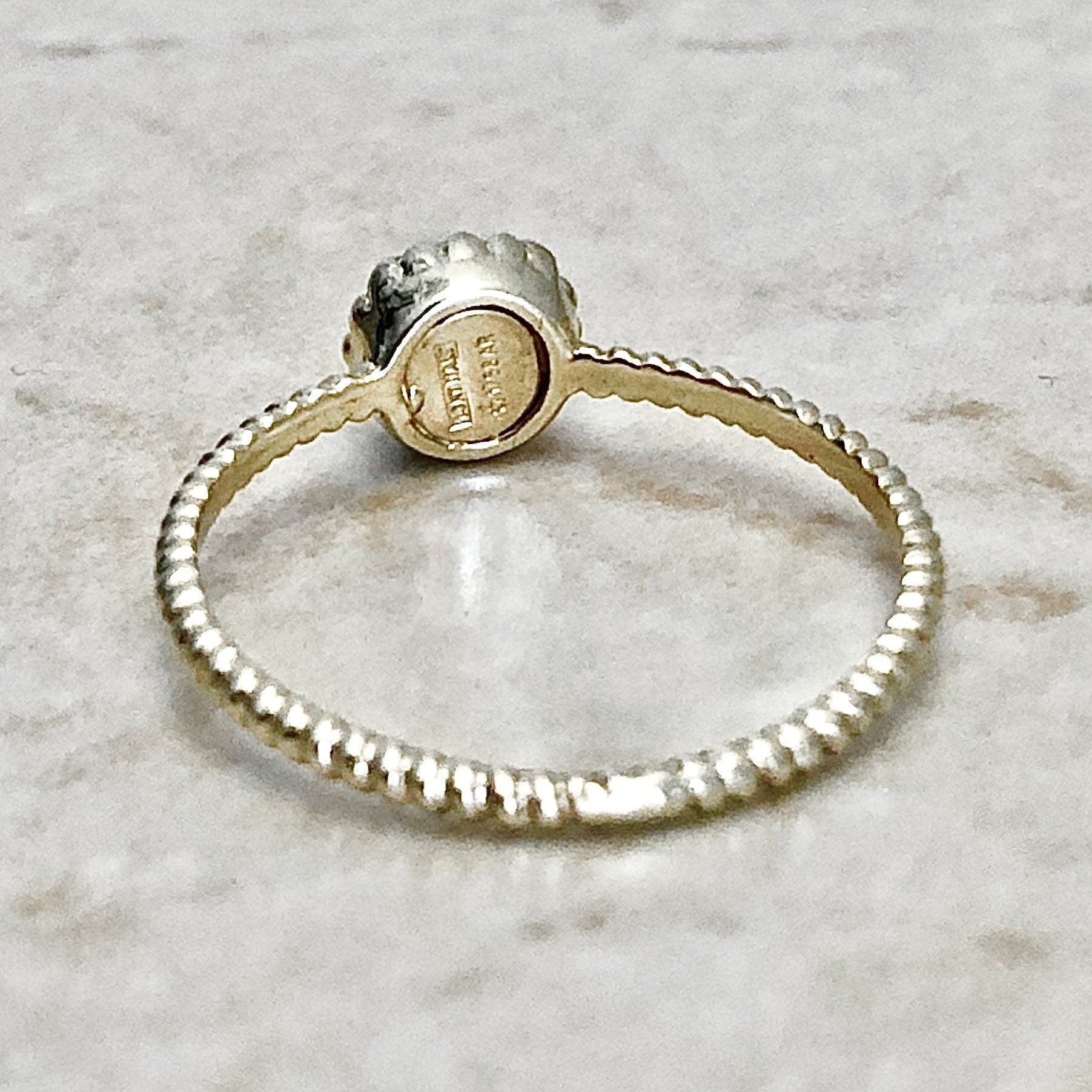 14K Italian Yellow Gold Moonstone Ring - Yellow Gold Cocktail Ring - June Birthstone - Birthday Gift - Best Gift For Her - Size 6
