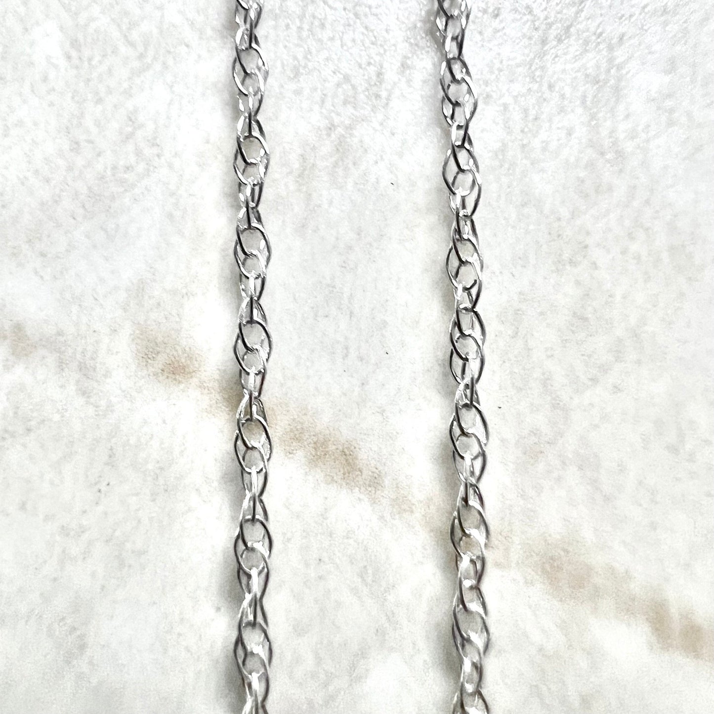 Lightweight 14K White Gold Rope Chain Necklace - 18 Inch Gold Chain - 14K Solid White Gold Chain - Christmas Gifts For Her - Rope Necklace
