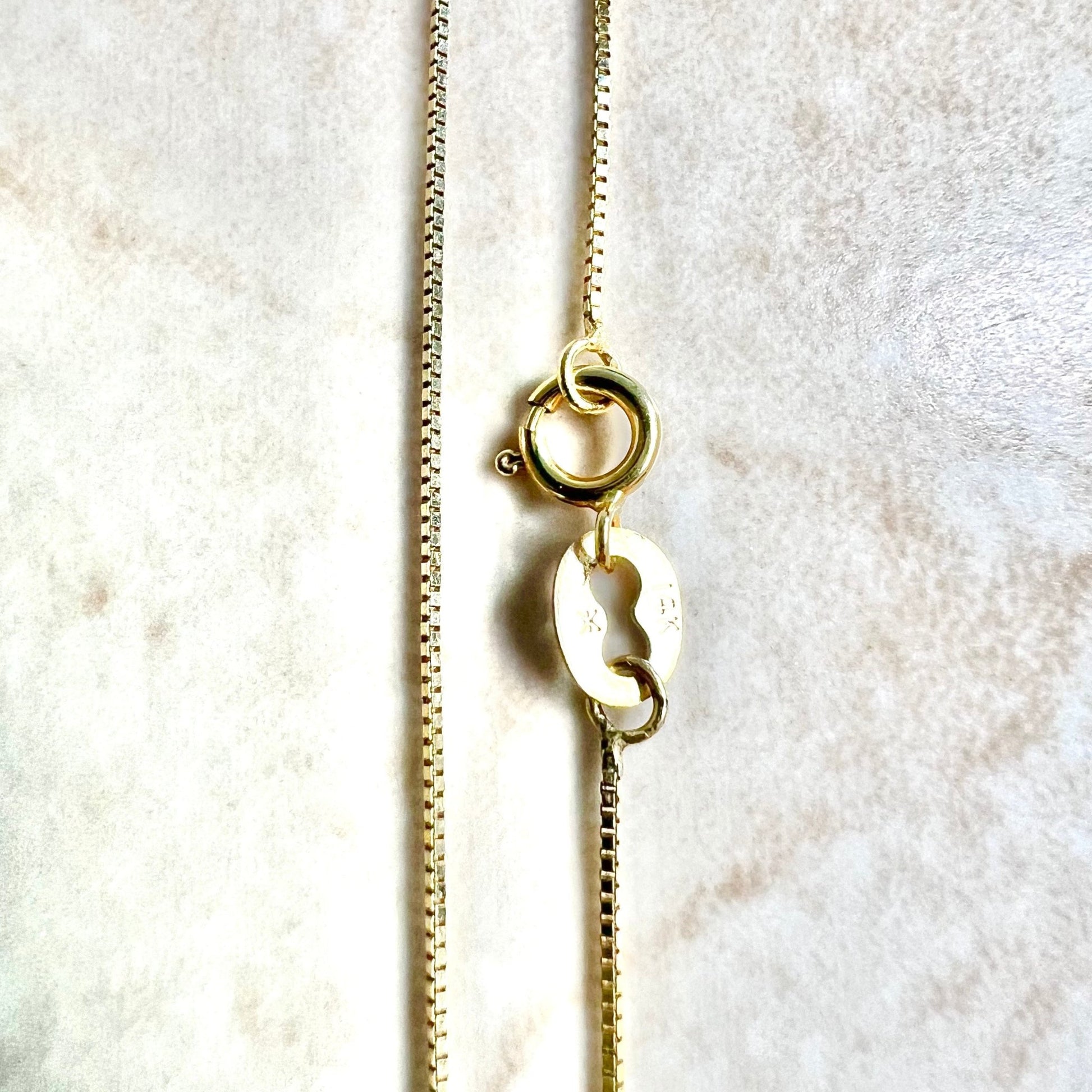 Lightweight 14K Yellow Gold Box Chain Necklace - 16 Inch Gold Chain Necklace - Yellow Gold Necklace - Gifts For Her - Minimalist Necklace
