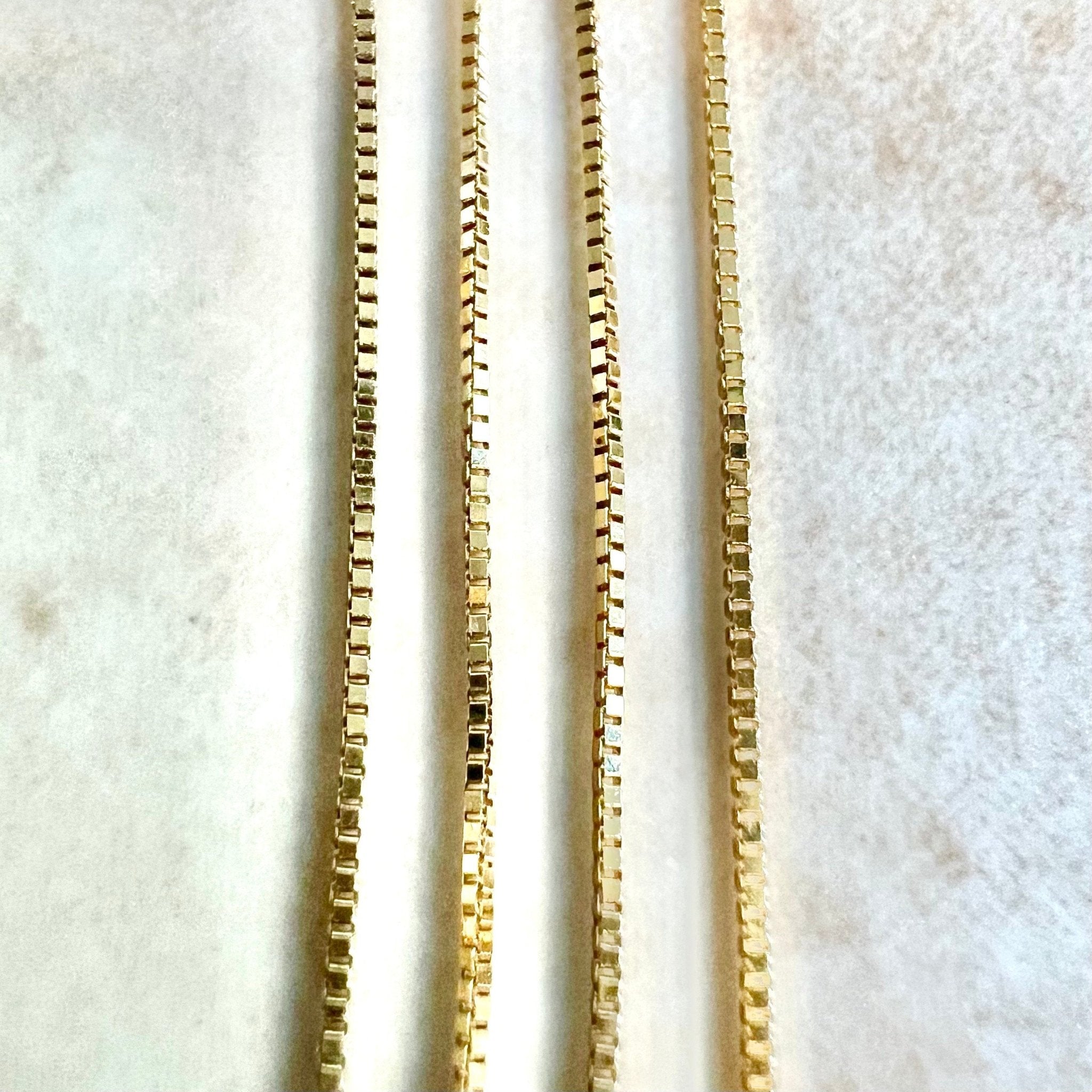14K Gold Filled Box Chain Layering Necklace - Laurane Elisabeth