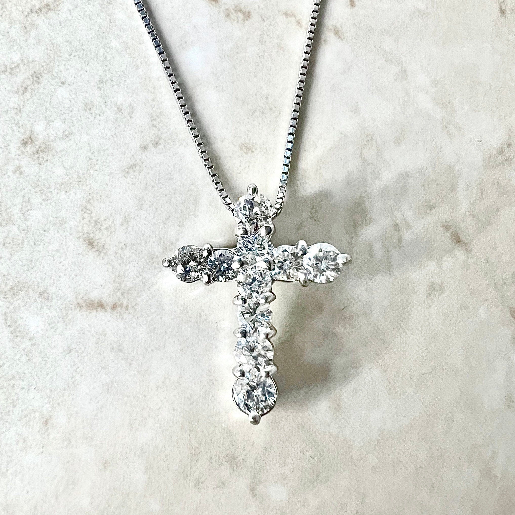 Princess cut diamond cross pendant - KATRAMOPOULOS Jewellery & Watches -  Official ROLEX Retailer