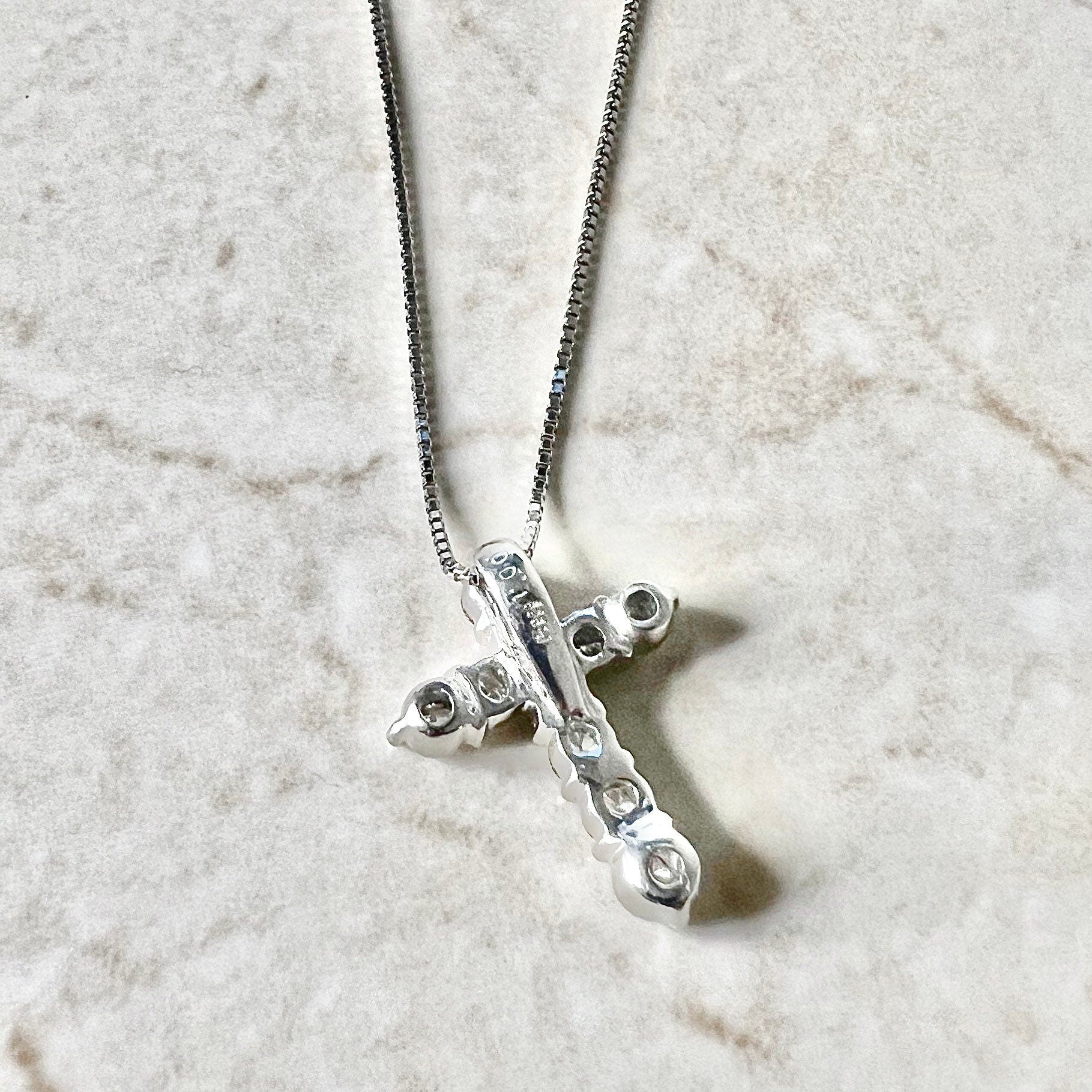 Cross Necklace - Men's 925 Sterling Silver Fleur-De-Lis Cross Pendant