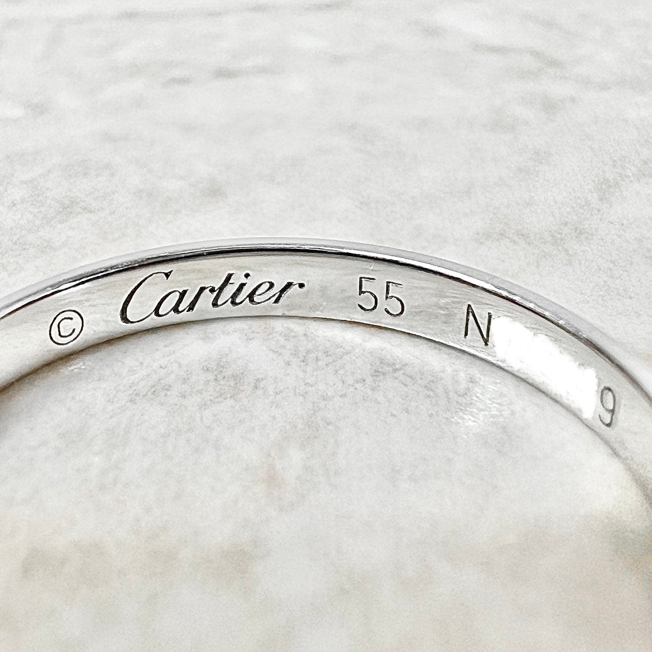 Platinum Cartier 1895 Wedding Band 2.5 mm - Platinum Cartier Band Ring - Cartier Wedding Ring - Anniversary Ring - Size 7.25 US / 55 FR
