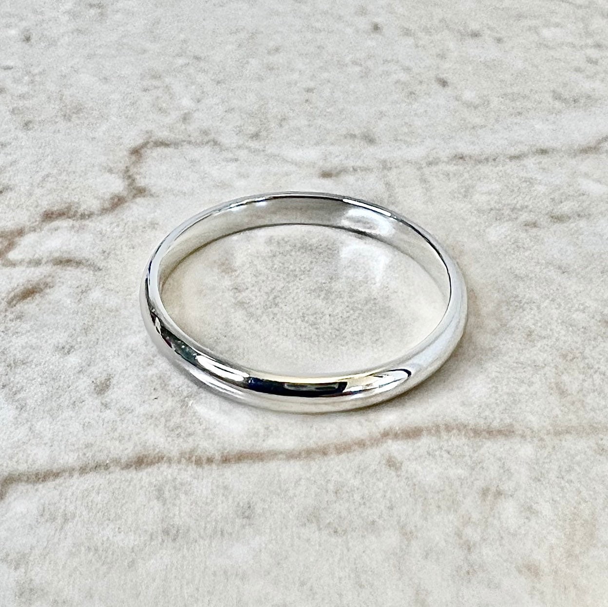 Cartier 1895 Wedding Band 2.5 mm - Platinum Cartier Band Ring - Cartier Wedding Ring - Anniversary Ring - Size 7.25 US / 55 FR