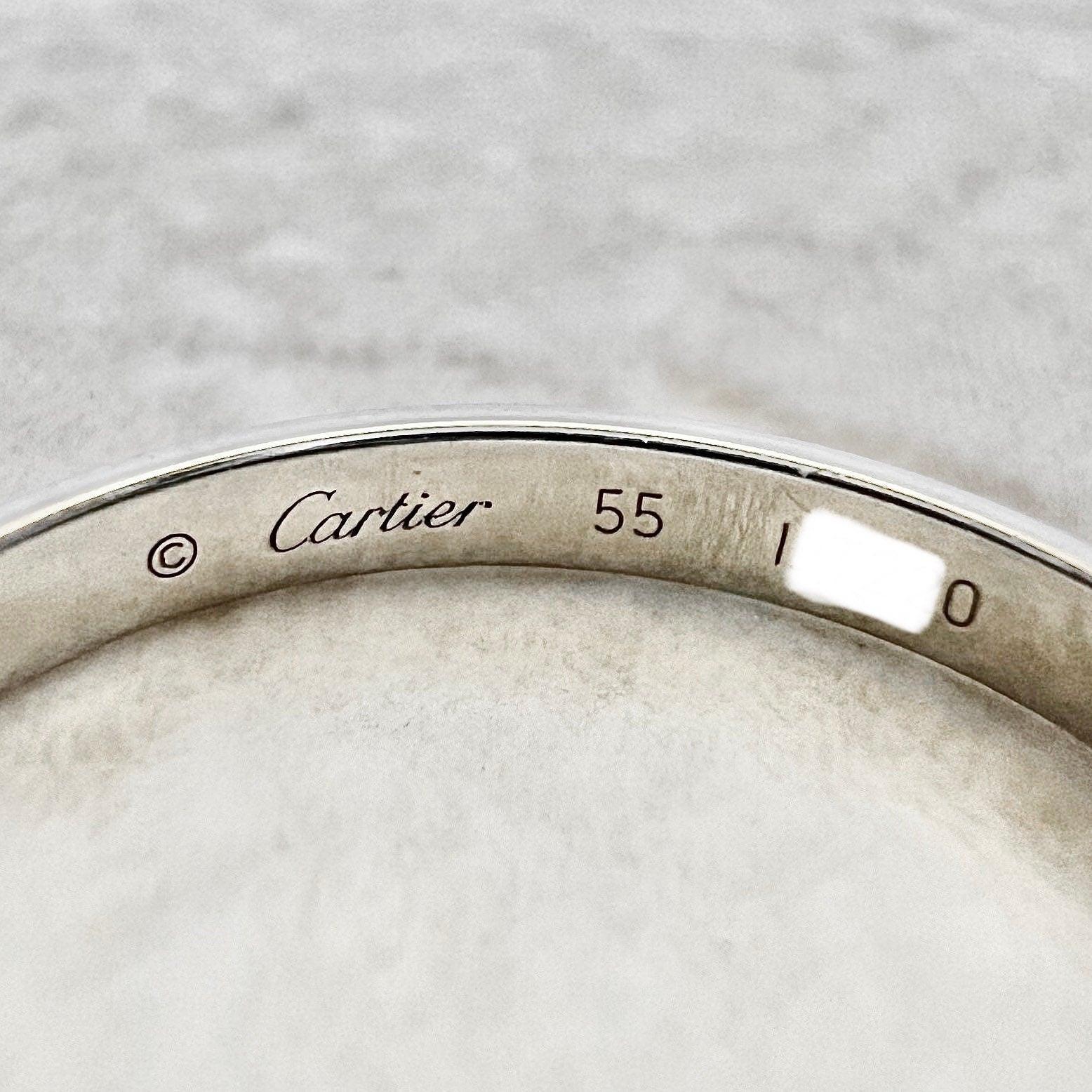 Platinum Cartier 1895 Wedding Band 2.5 mm - Size 7.25 US / 55 FR / O 1/2 UK - WeilJewelry