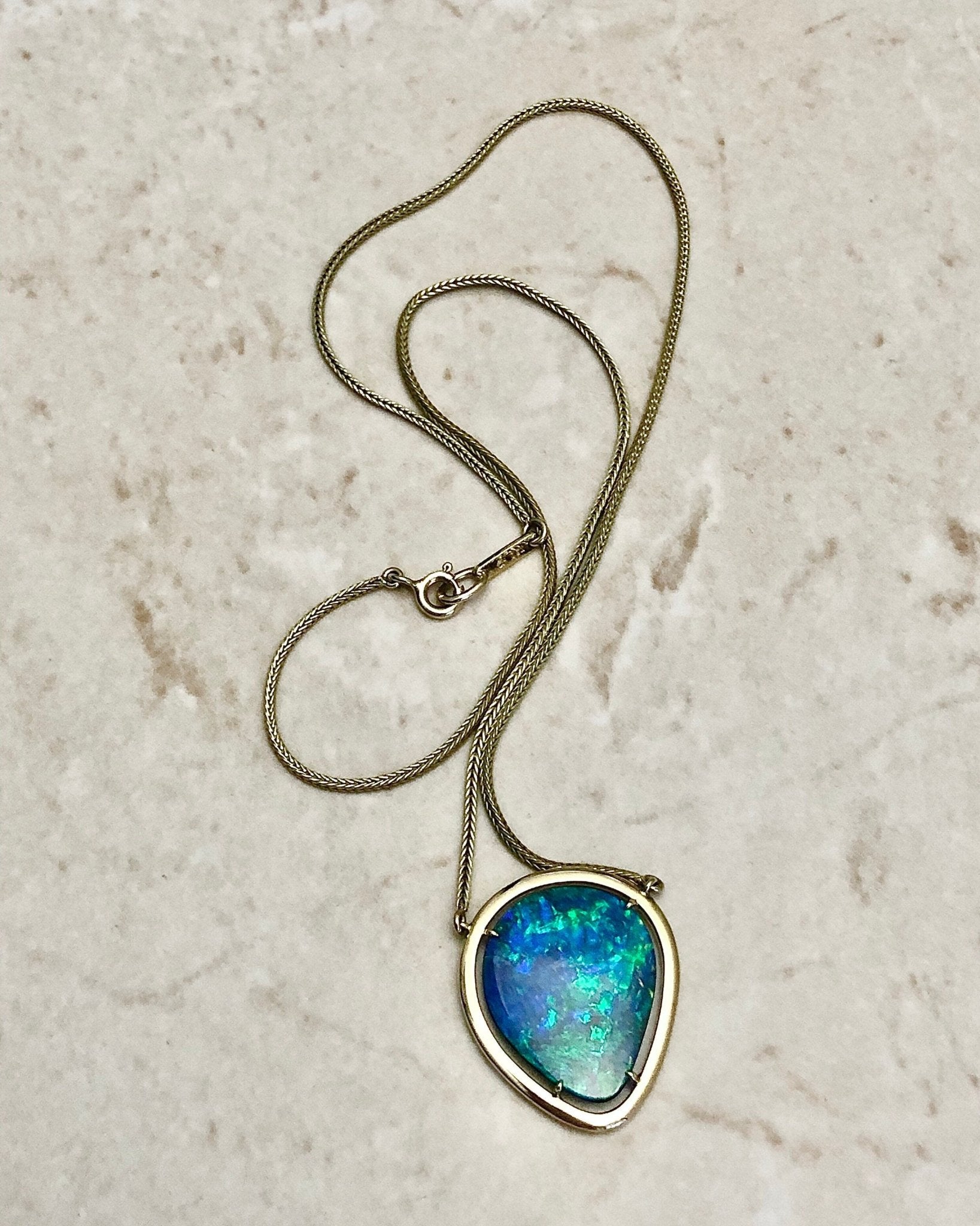 Pearl encircled opal ring - Cindy Xu Jewelry Opal Shop