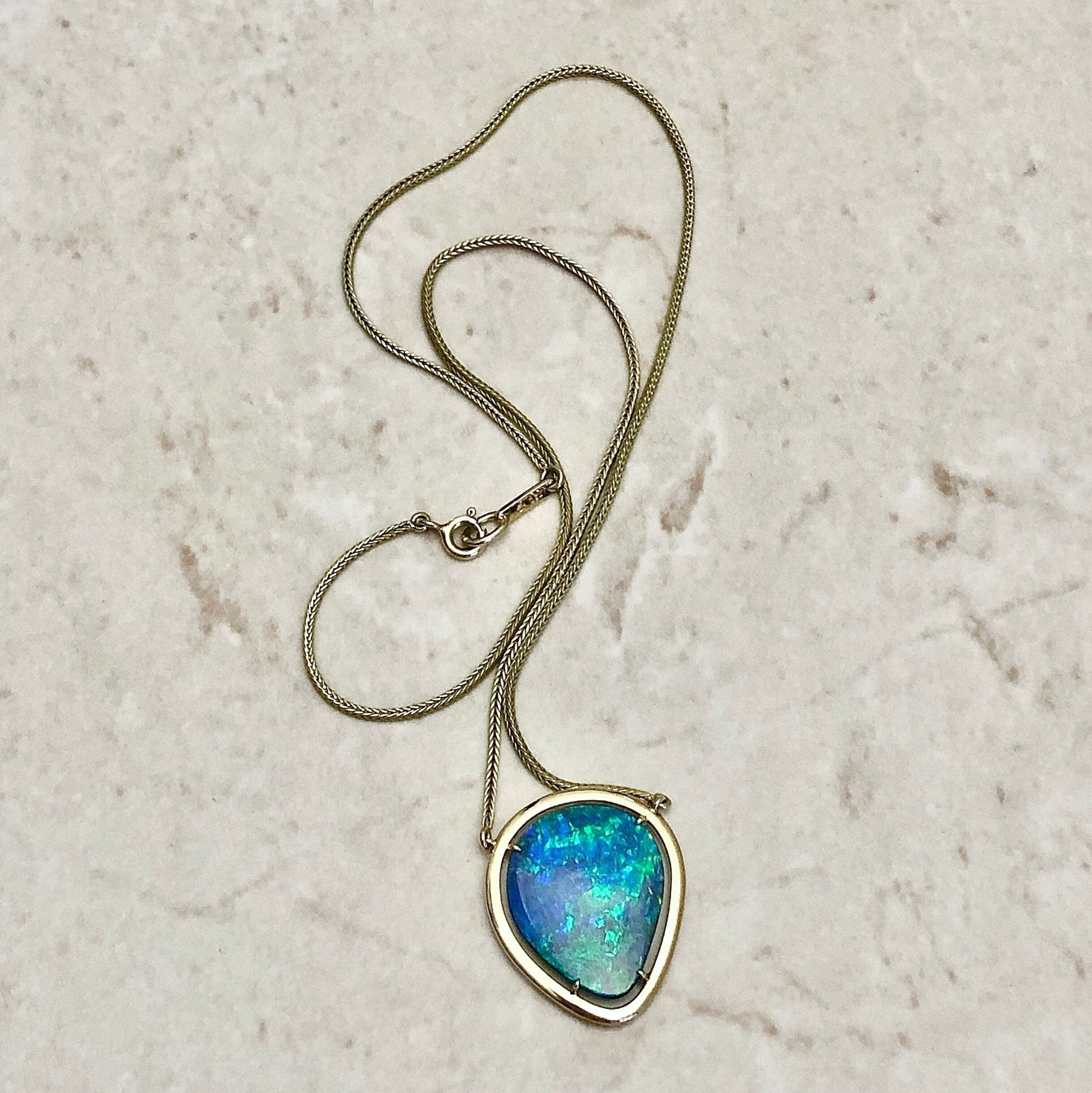 Gold Vermeil Sterling 925 & Opal Pendant Necklace - Etsy | Opal pendant  necklace, Opal pendants, Pendant necklace