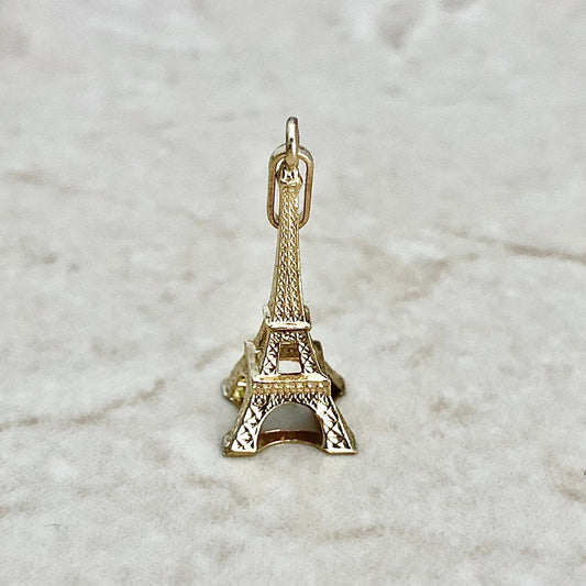 Rare Vintage French 22 Karat Yellow Gold Eiffel Tower Charm Pendant - WeilJewelry
