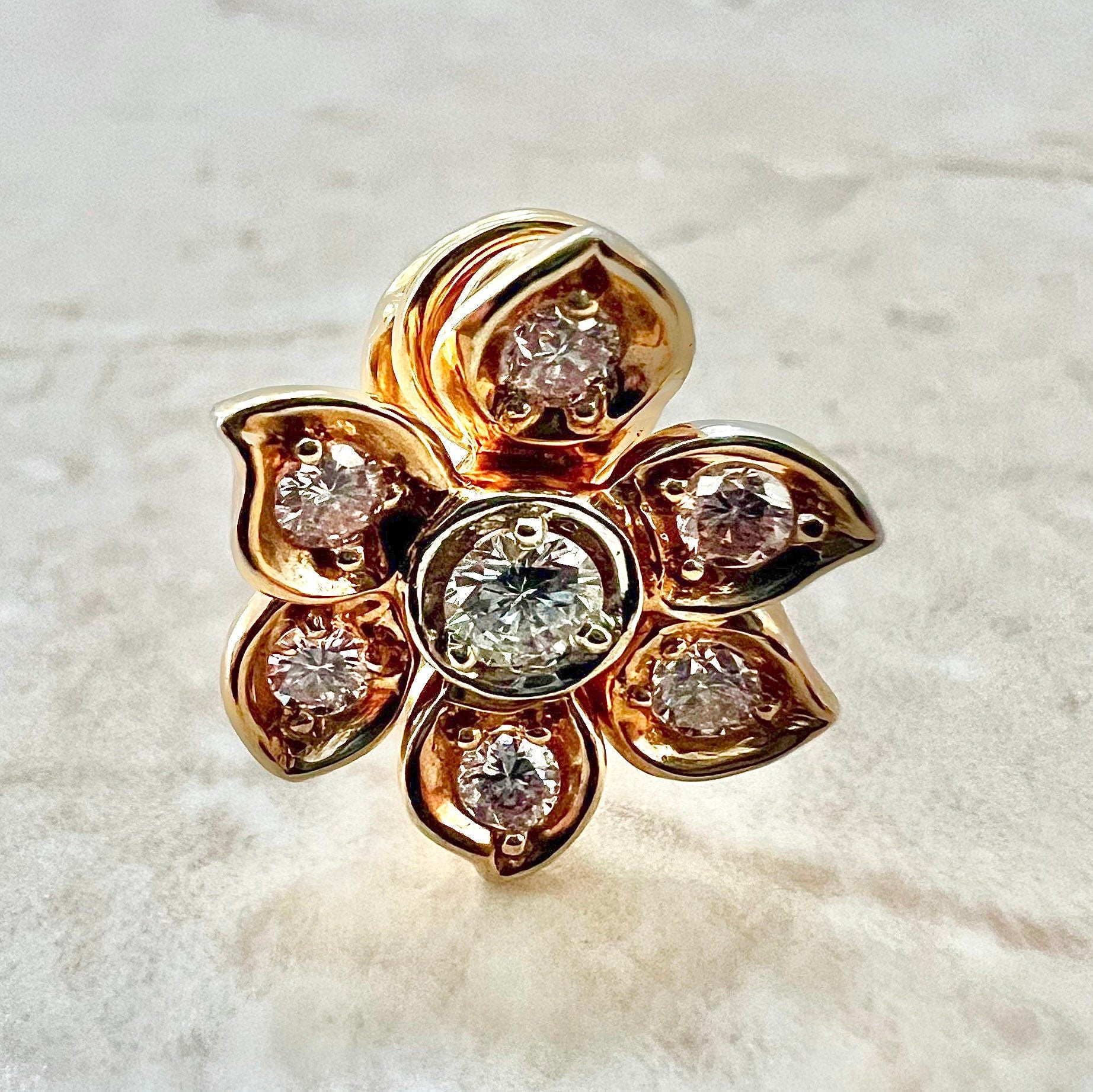 Diamond Branch Earrings in 18k Rose Gold