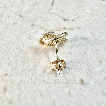 Single Vintage 14 Karat Yellow Gold Stud Earring - WeilJewelry