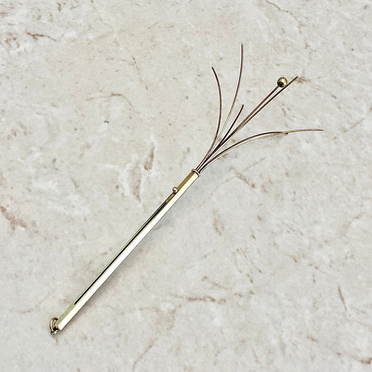 Very Rare Vintage Art Deco 18 Karat Yellow Gold Champagne Swizzle Stick Pendant By Asprey London - WeilJewelry