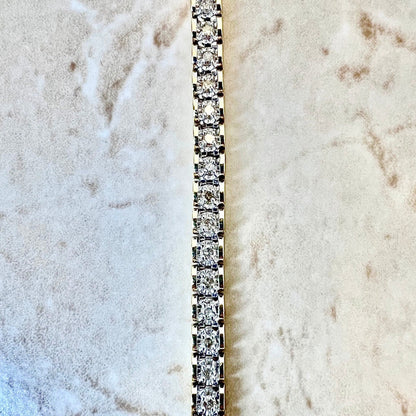 Vintage 10 Karat Gold 2 Carat Diamond Tennis Bracelet - WeilJewelry