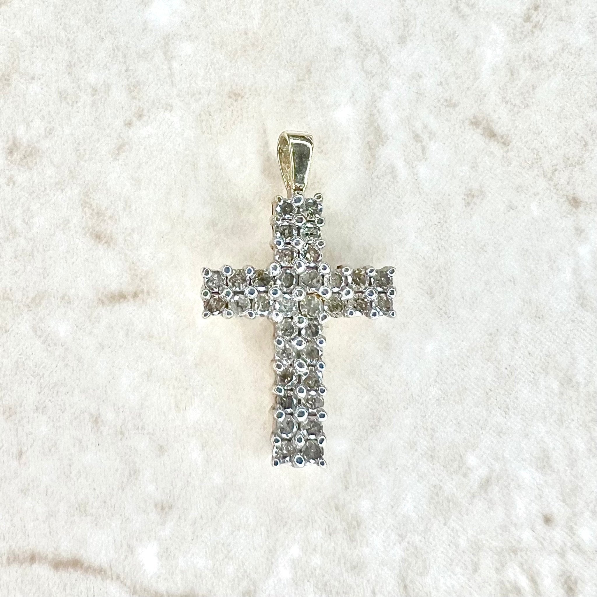 3 carat top diamond cross pendant