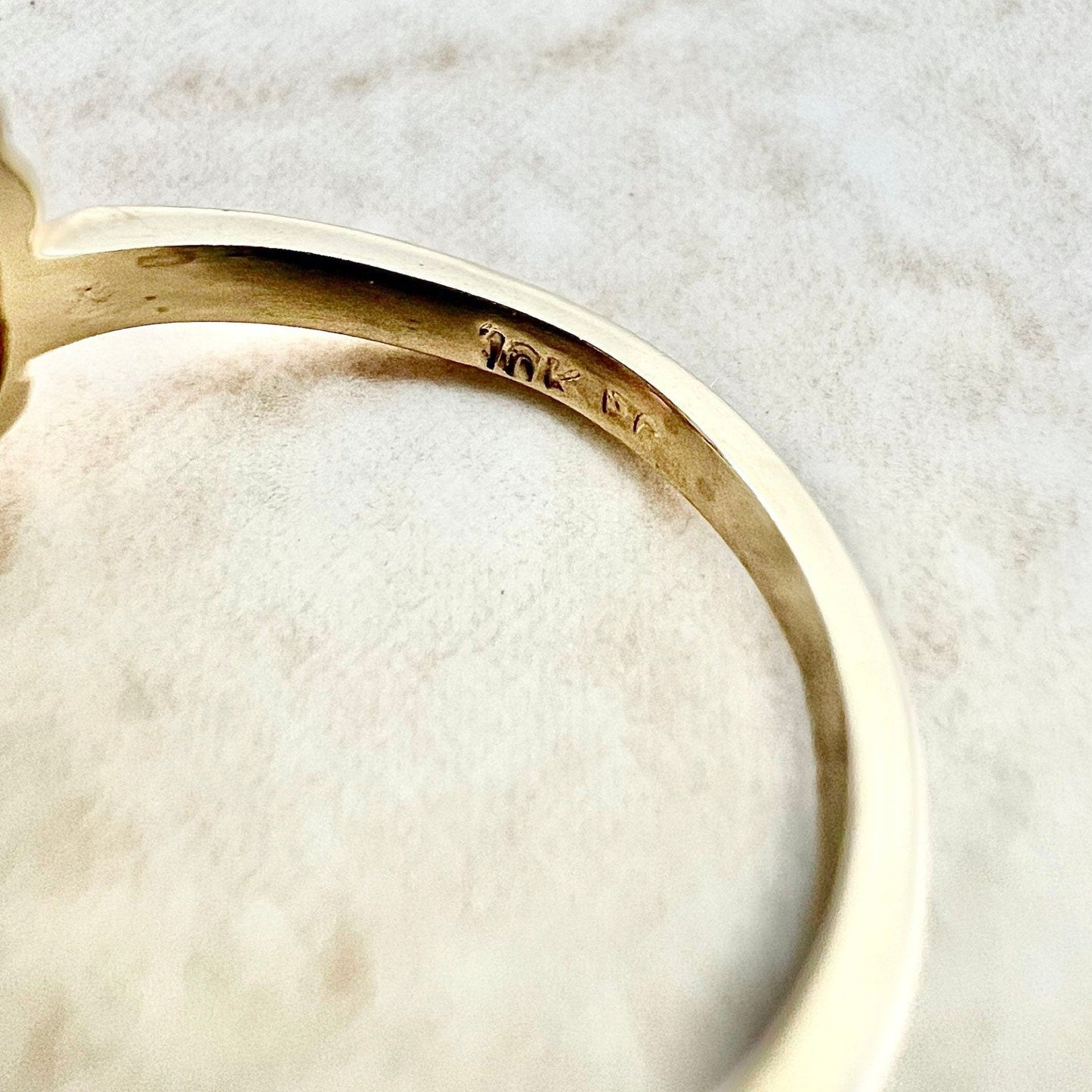 Vintage 10K Garnet Ring - 10K Yellow Gold Garnet Cocktail Ring - Gold Garnet Ring - January Birthstone - Birthday Gifts - Best Gifts For Her