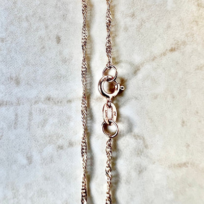 Vintage 14K Rose Gold Singapore Chain - 18.25” Gold Chain - Rose Gold Pendant Necklace - Birthday Gift For Her - Holiday Gift - Jewelry Sale