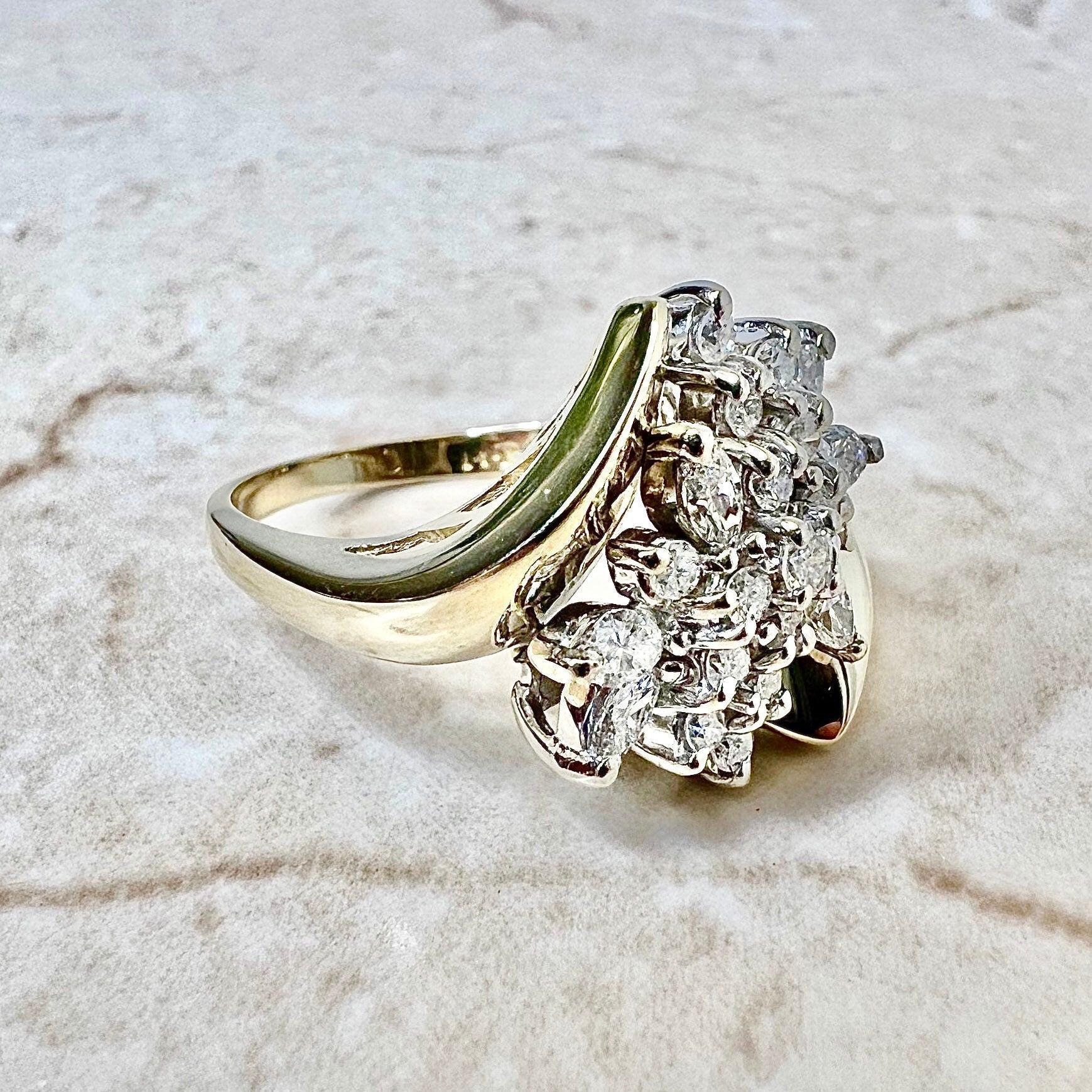 1980s diamond cluster ring Clearance