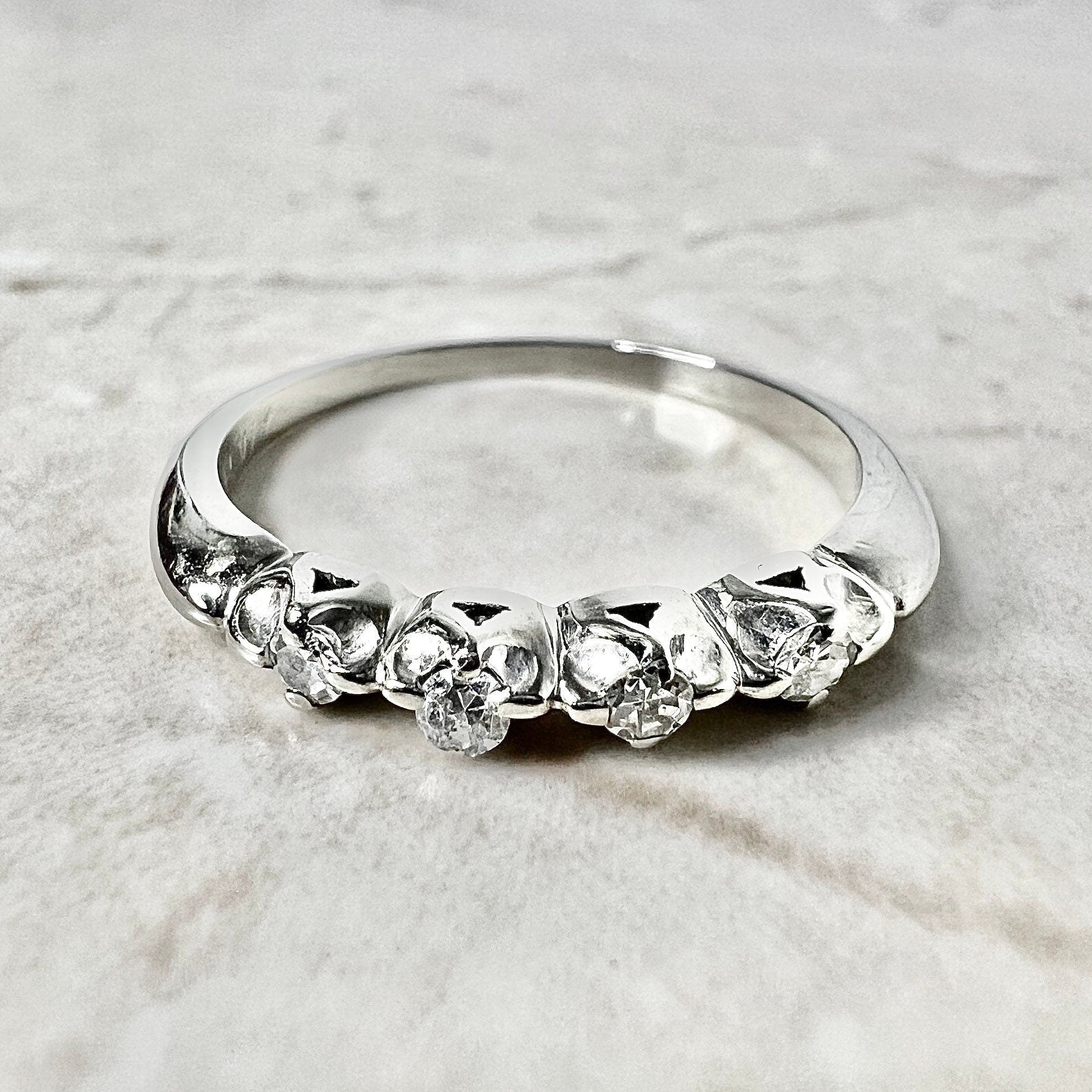 Vintage diamond sales band ring