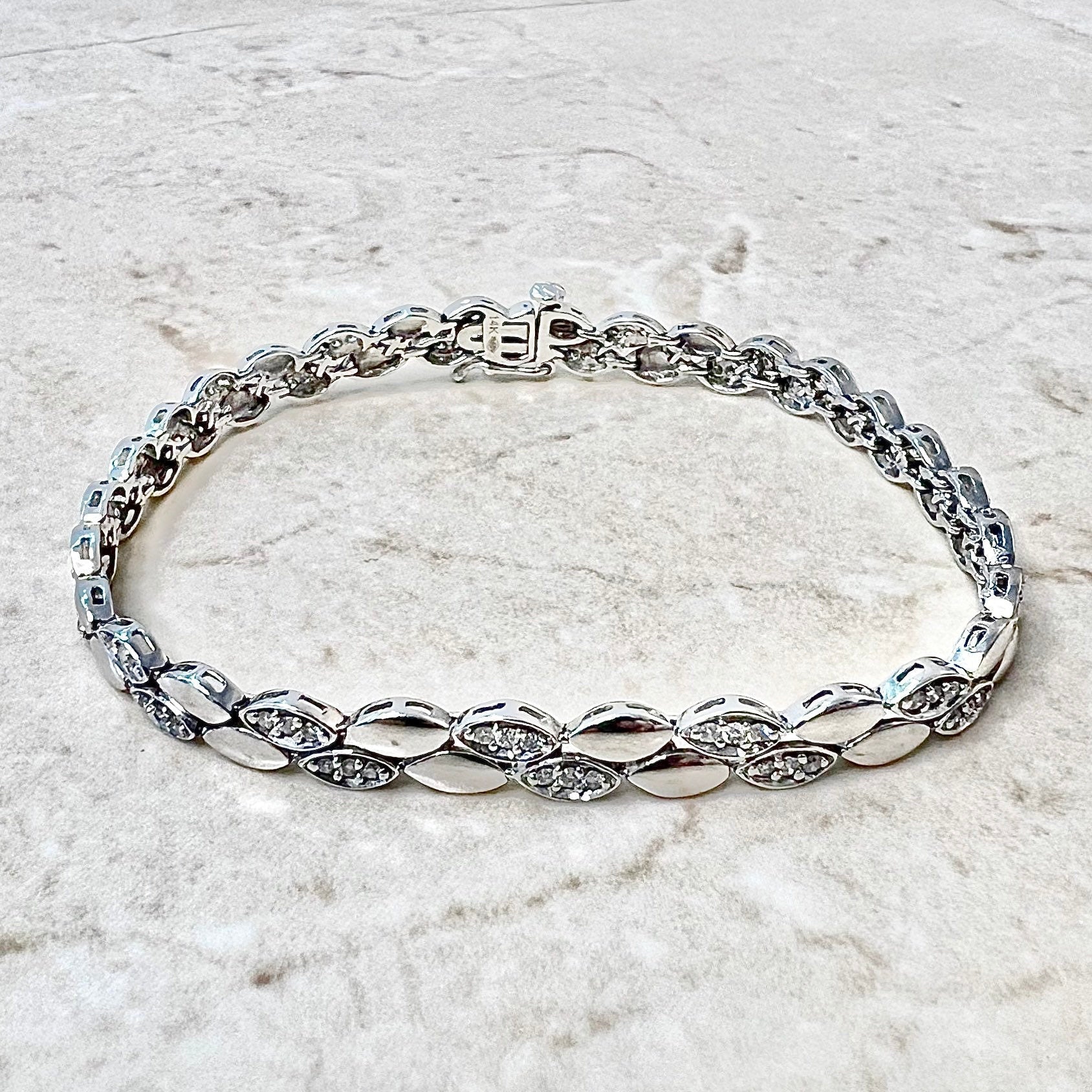 Vintage white gold diamond bracelet Clearance