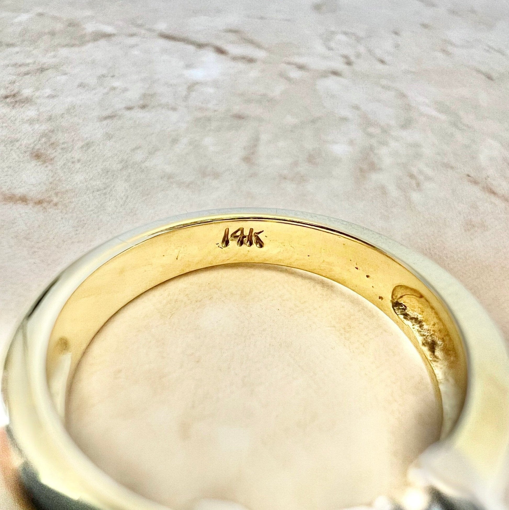 Vintage 14 Karat Yellow Gold 0.20 Carat Bezel Diamond Solitaire Ring - WeilJewelry