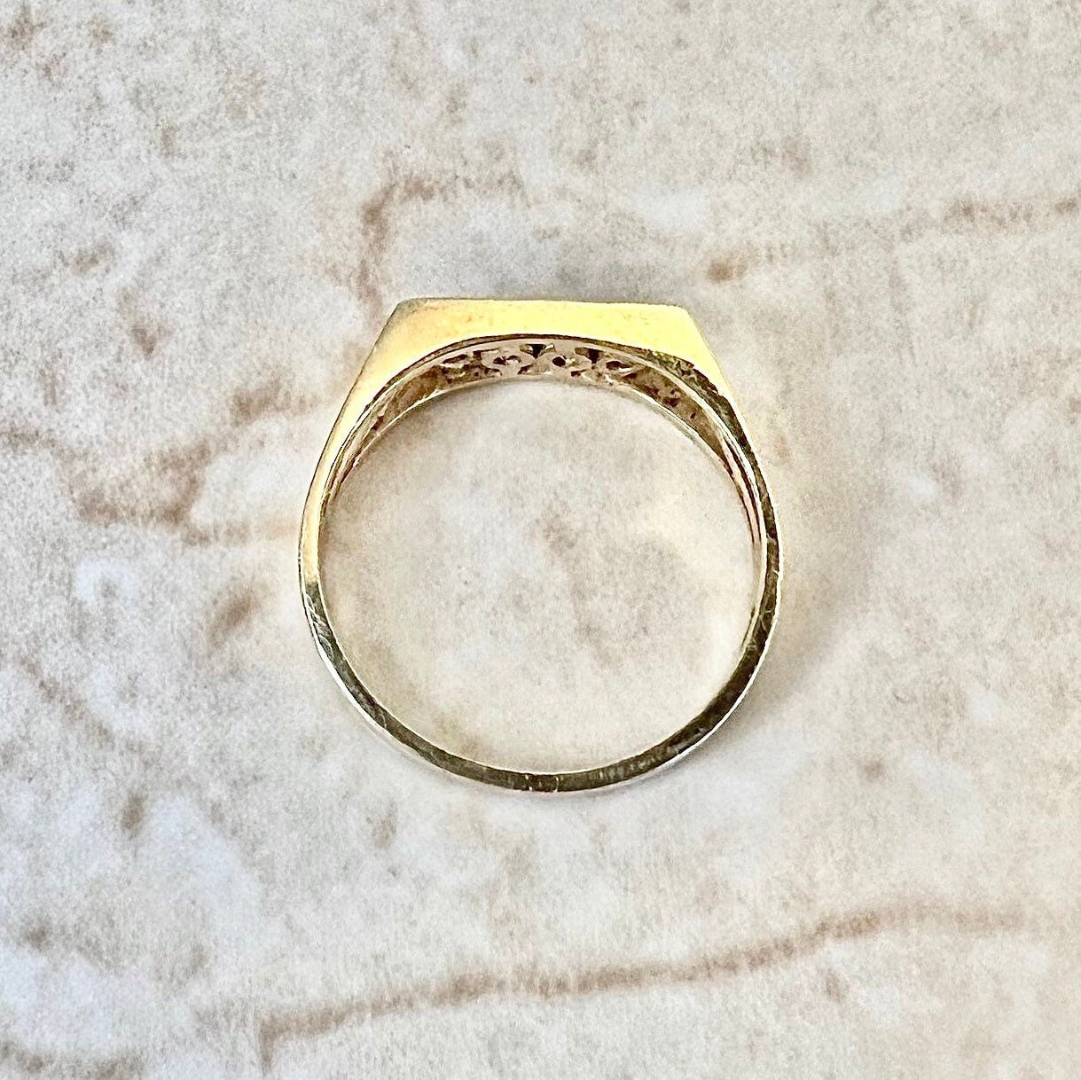 Vintage 14K 4 Stone Diamond Band Ring - Yellow Gold Wedding Ring - Cocktail Ring - Anniversary Ring - Best Gift For Her - Jewelry Sale