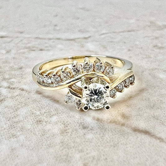 Vintage 14 Karat Yellow Gold 0.50 Carat Diamond Engagement Ring - WeilJewelry