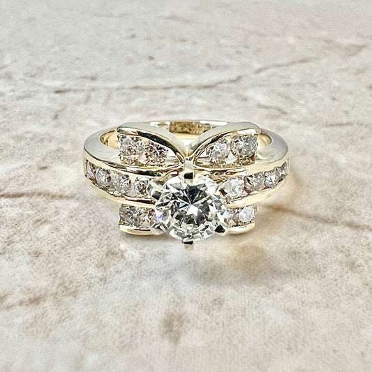 CLEARANCE 40% OFF - Vintage 14 Karat Yellow Gold 0.52 Carat Diamond Engagement Ring - WeilJewelry