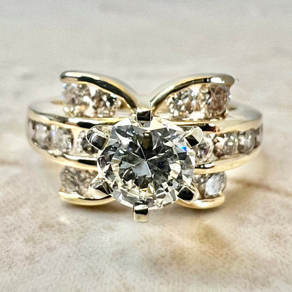 14K Vintage Diamond Engagement Ring - Yellow Gold Engagement Ring - Old European Diamond Wedding Ring - Wedding Jewelry - Anniversary Ring