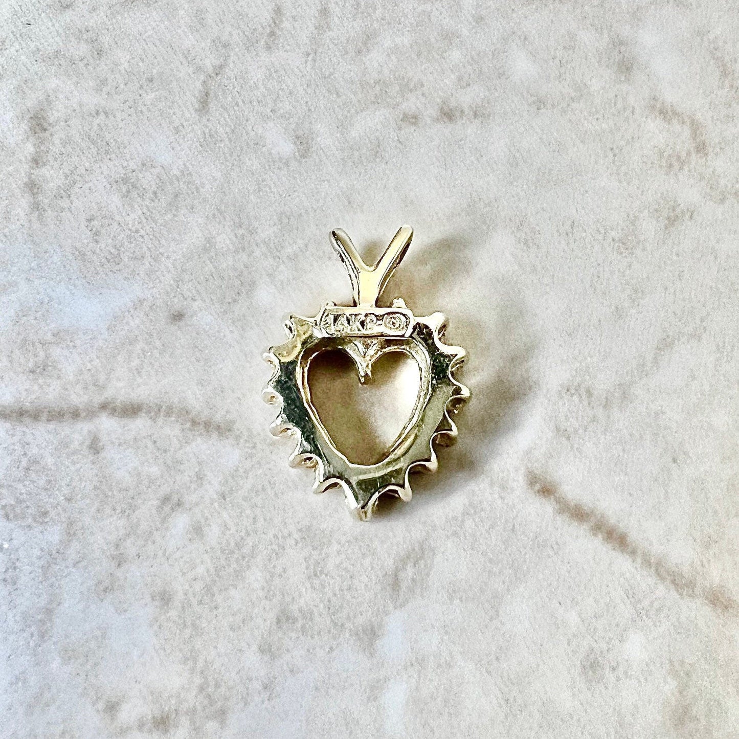 14K Diamond Heart Pendant Necklace - Yellow Gold Diamond Pendant - Heart Necklace - Valentine’s Day Gift For Her - Best Gifts For Her