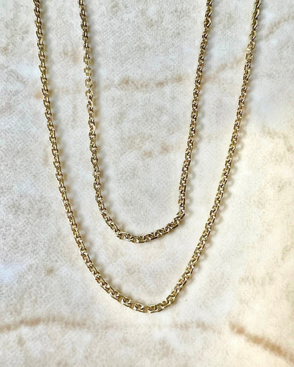 Vintage 14K Yellow Gold Cable Chain - 18” Gold Chain - Yellow Gold Necklace - Gold Chain Necklace - Best Gifts For Her - Best Holiday Gifts