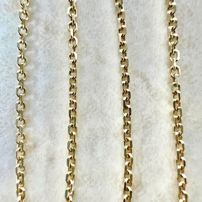 Vintage 14 Karat Yellow Gold 18 Inches Cable Chain Necklace - WeilJewelry