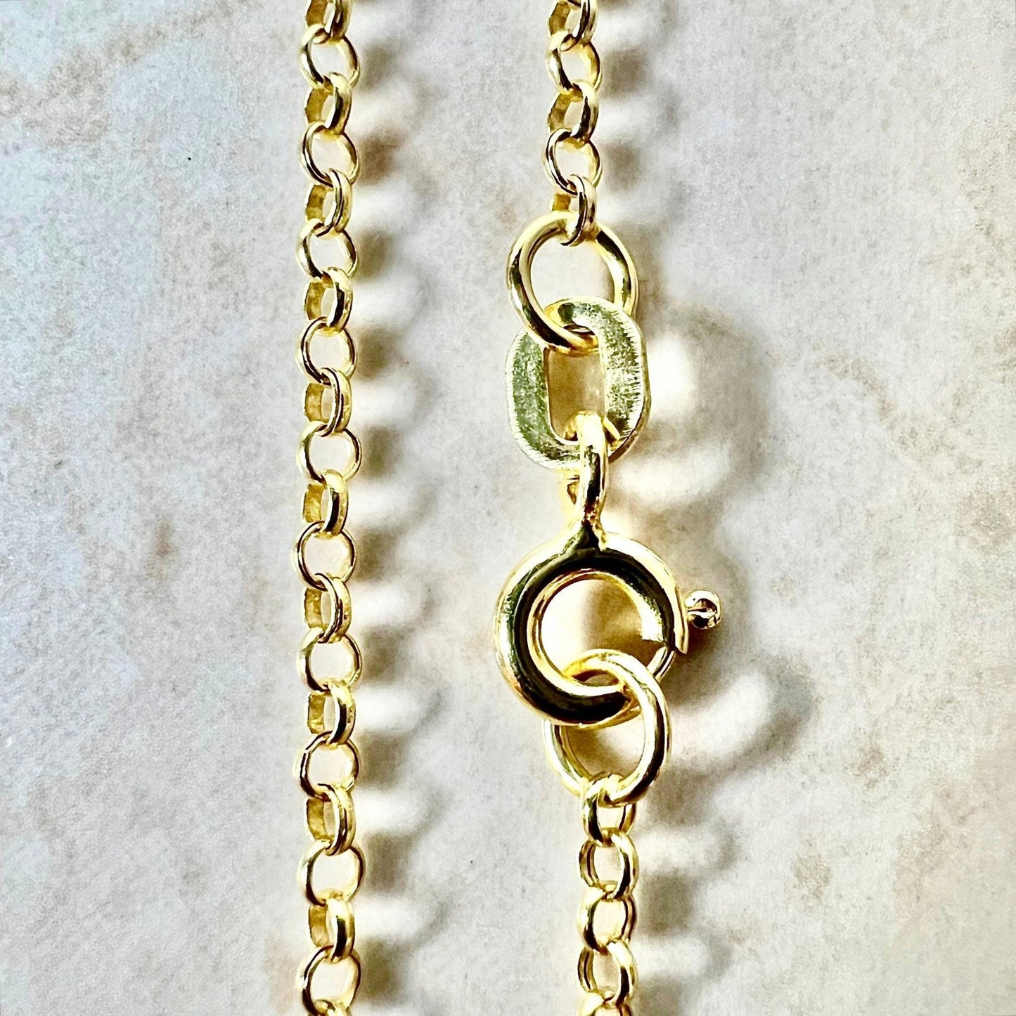 Vintage 14 Karat Yellow Gold 20 Inches Rolo Chain Necklace - WeilJewelry