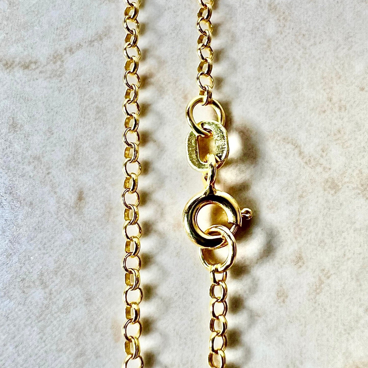 Vintage 14 Karat Yellow Gold 20 Inches Rolo Chain Necklace - WeilJewelry