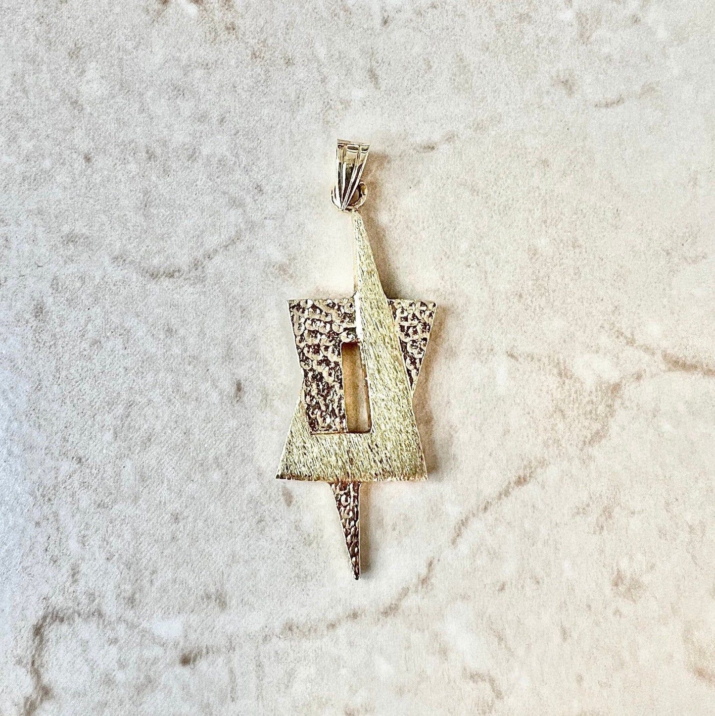 Vintage 14 Karat Yellow Gold Magen David (Star Of David) Pendant - WeilJewelry