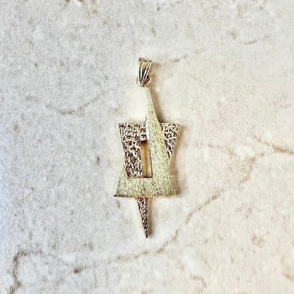 Vintage 14 Karat Yellow Gold Magen David (Star Of David) Pendant - WeilJewelry
