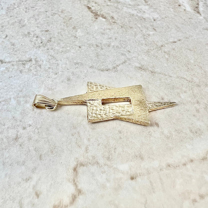 Vintage 14 Karat Yellow Gold Magen David (Star Of David) Pendant - WeilJewelry