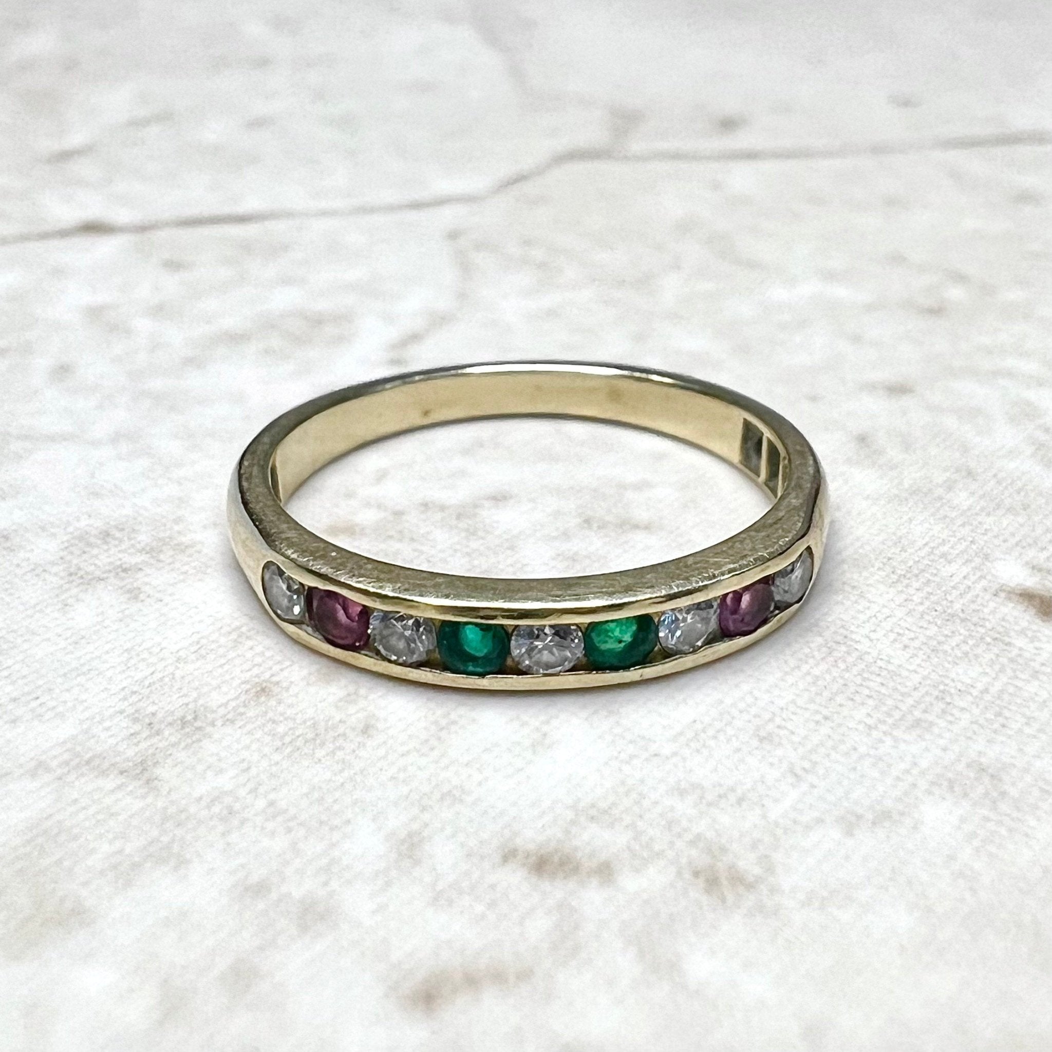 Emerald and ruby band outlet