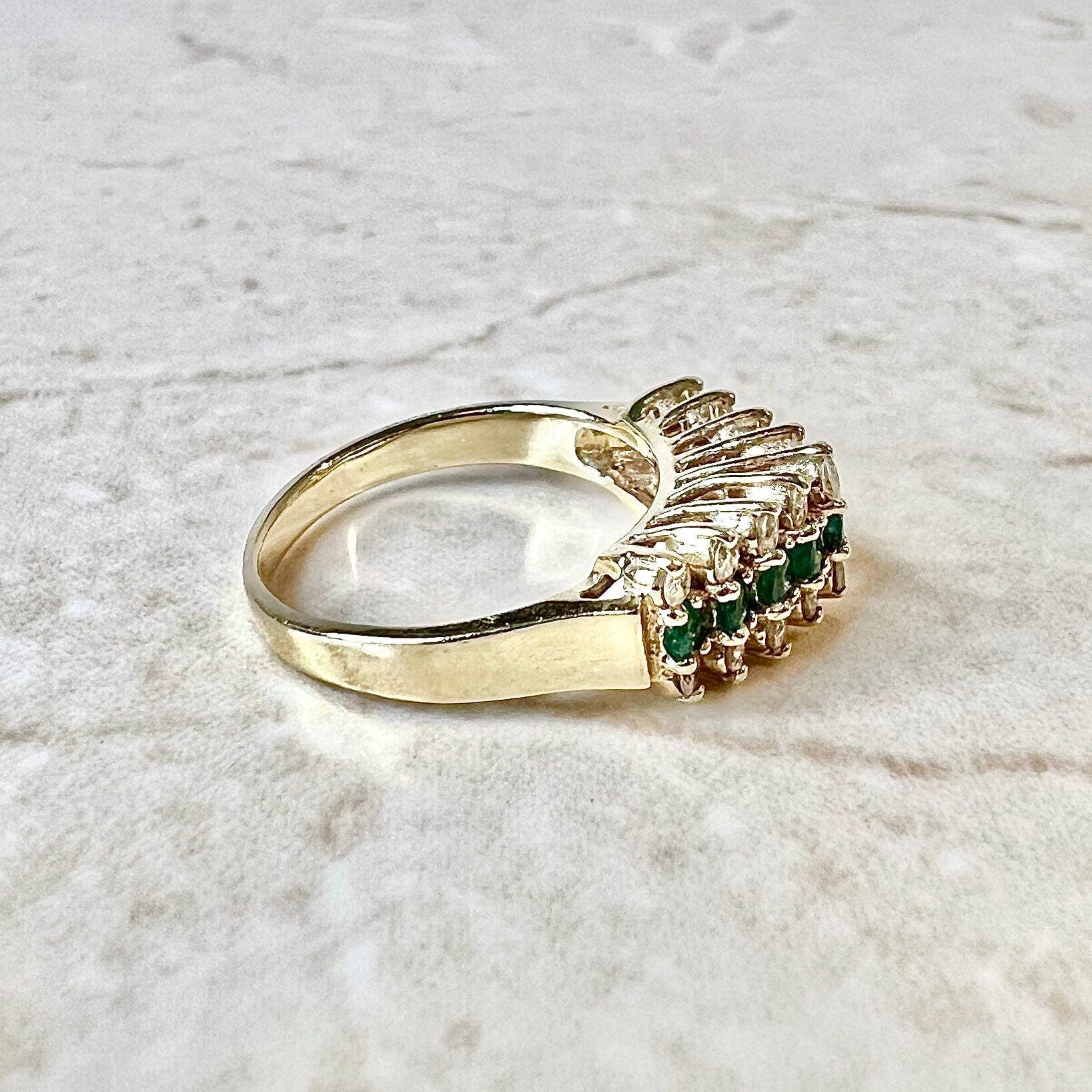 3.8 Carat Natural Zambian Emerald Cut Emerald Ring 14 Karat Yellow Gold For  Sale at 1stDibs | 3.8 carat emerald cut diamond, 10 ct emerald ring