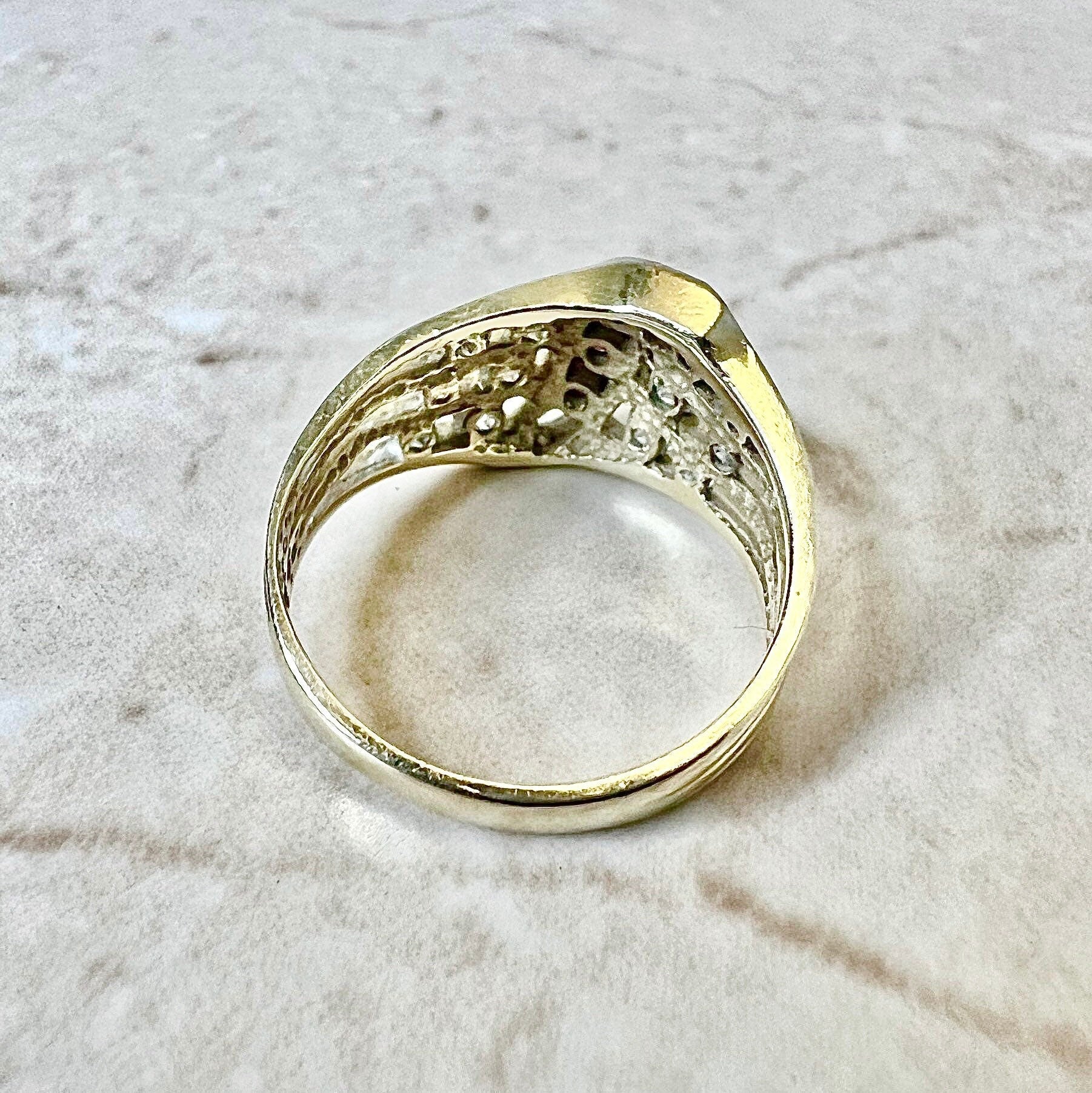 Vintage 14K Natural Ruby & Diamond Ring - Yellow Gold Cocktail Ring - July Birthstone - Birthday Gift For Her - Jewelry Sale - Size 6.75 US