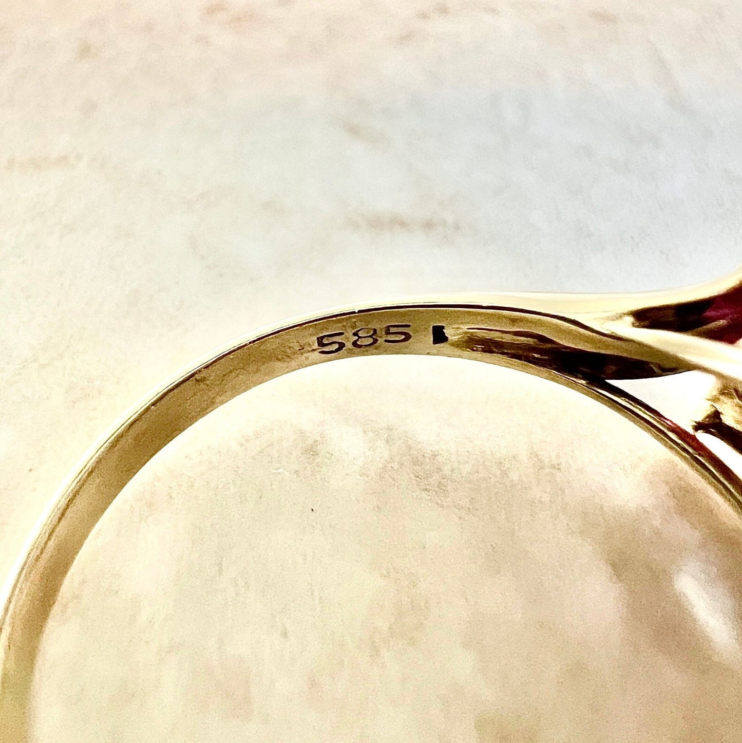 Vintage 14K Gold Ruby Cocktail Ring - 14 Karat Yellow Gold Ruby Ring - Ruby & Diamond Ring - July Birthstone Ring - 14K Gold Ring -Best Gift